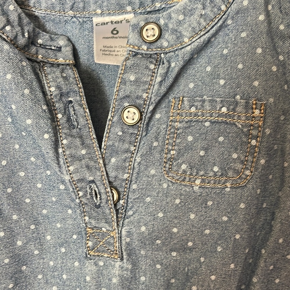 Baby girls, jeans, jumpsuit 6 months - Picture 6 of 7